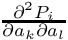 $\frac{\partial^2 P_i}{\partial a_k \partial a_l}$