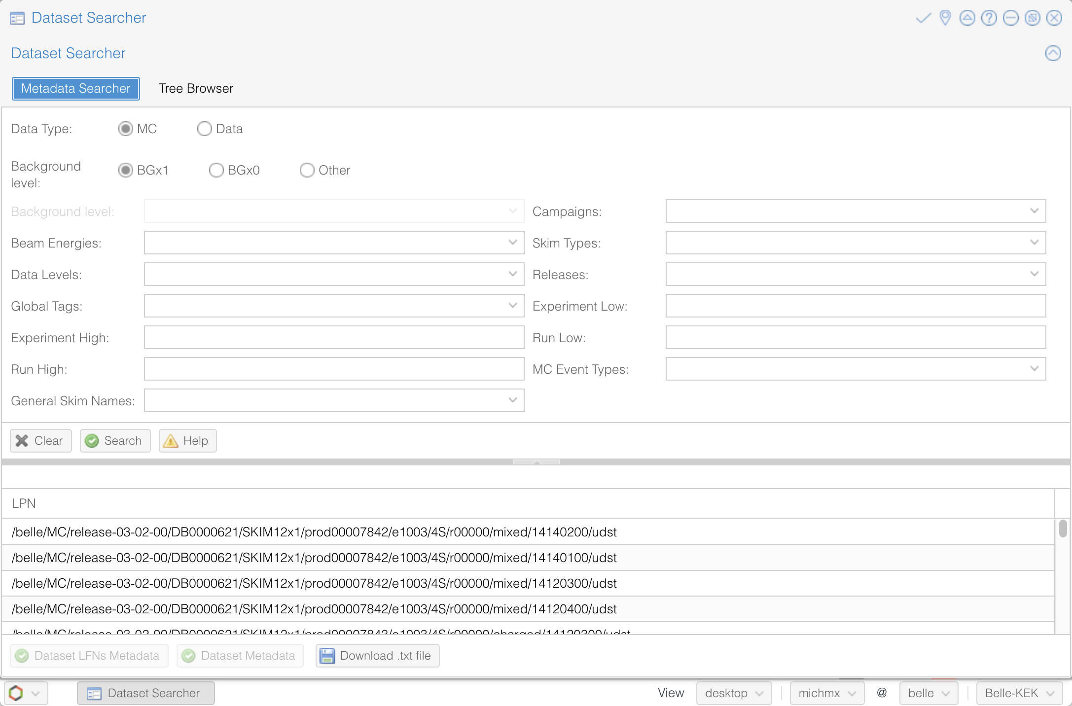 The dataset searcher
